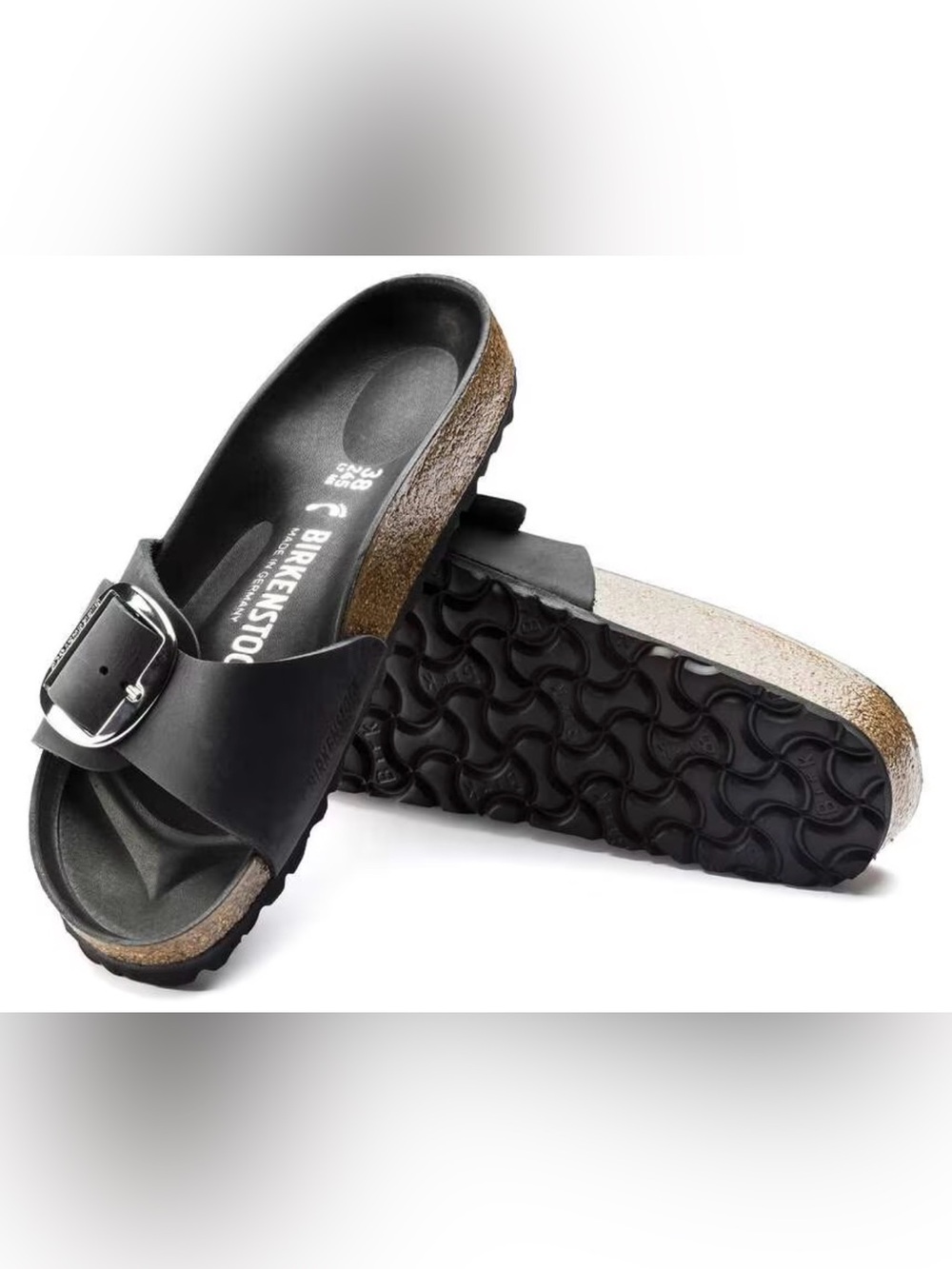 Birkenstock Madrid Big Buckle Oiled Leather Black